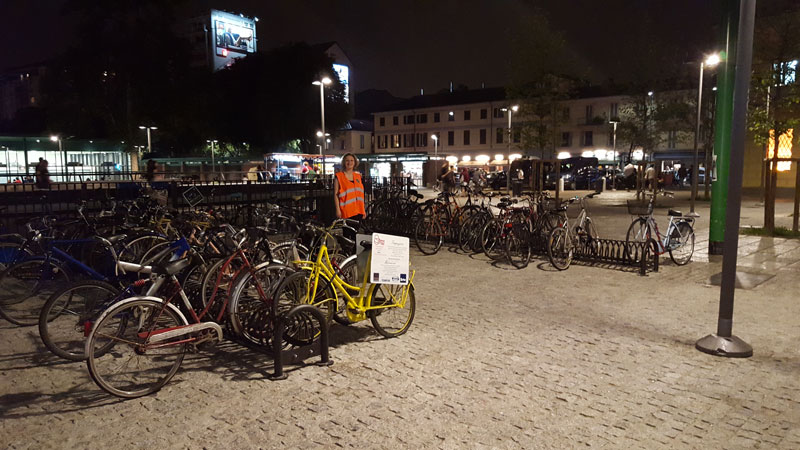 il parcheggio biciclette gestito dal servizio BiciNotte