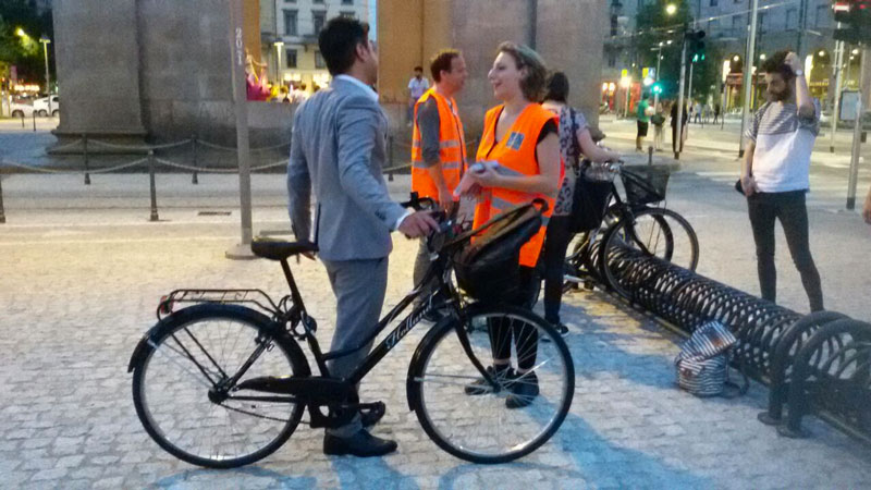 Il servizio BiciNotte in azione