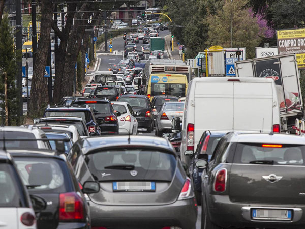 Congestione del traffico in città