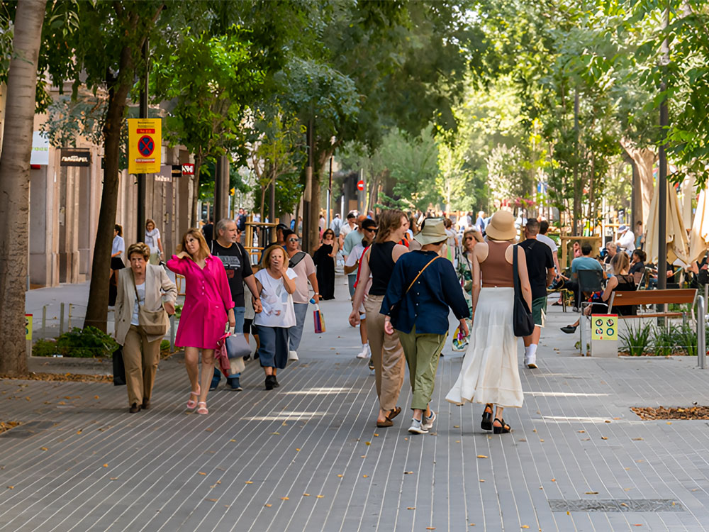 Shared space in Barcellona
